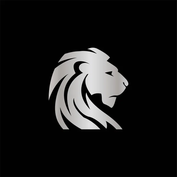 Элегантный Шаблон Векторного Дизайна Серебряного Льва — стоковый вектор
