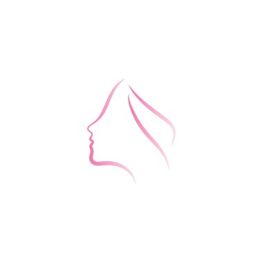 Spa estetik kız logo tasarım şablonu vektör