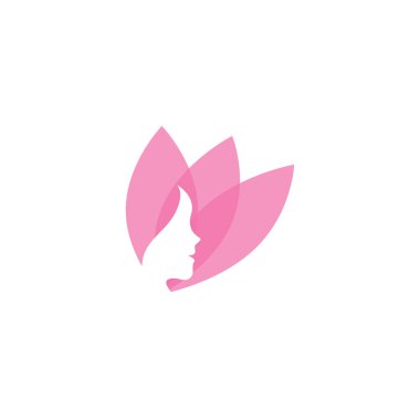 Spa estetik kız logo tasarım şablonu vektör
