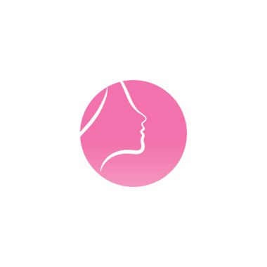 Spa estetik kız logo tasarım şablonu vektör