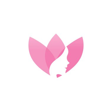 Spa estetik kız logo tasarım şablonu vektör