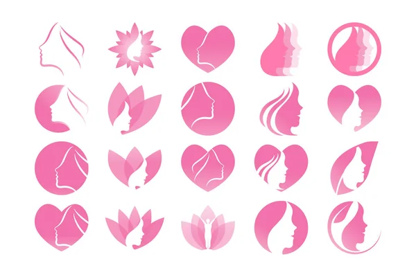 Spa Chica Estética Logo Diseño Plantilla Vector — Archivo Imágenes Vectoriales