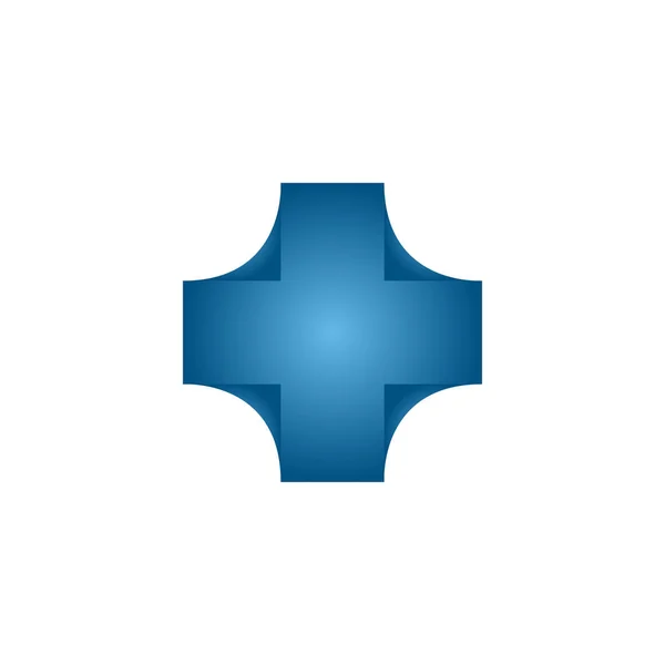 Resumen Cuidado Salud Cruz Logo Diseño Concepto Vector — Vector de stock