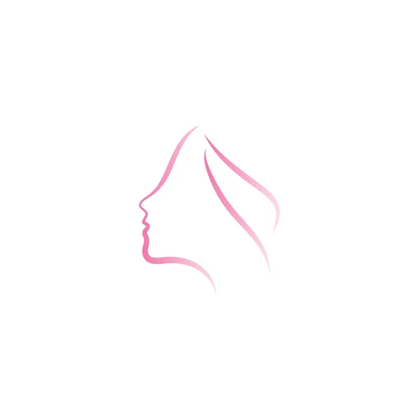 水疗美容女孩标志设计模板矢量 — 图库矢量图片