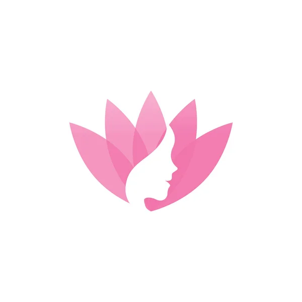 Spa estetik kız logo tasarım şablonu vektör