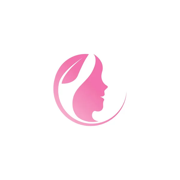 Spa Ästhetische Mädchen Logo Design Template Vektor — Stockvektor