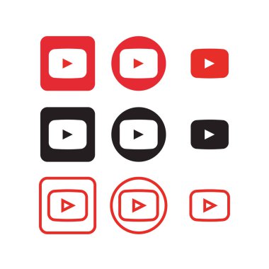 Youtube sosyal medya simgeler vektör topluluğu