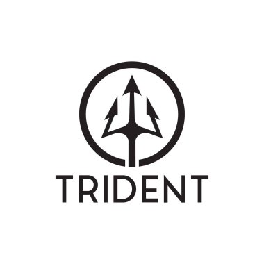 Trident logosu ilham şablon vektör kümesi