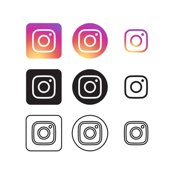 İnstagram sosyal medya simgeler vektör topluluğu