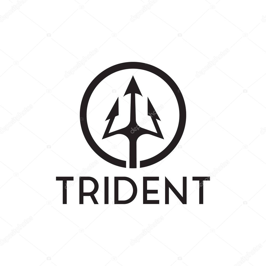 Set of trident logo inspiration template vector