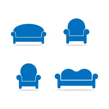 Kanepe sandalye logo tasarım şablonu vektör topluluğu