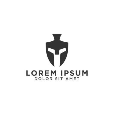 Spartalı kask logo şablonu