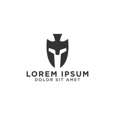 Spartalı kask logo şablonu