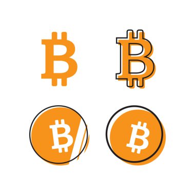 Bitcoin logo tasarım şablonu