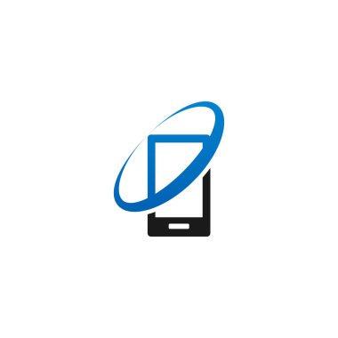 Soyut cep telefonu logo ve simge tasarım şablonu