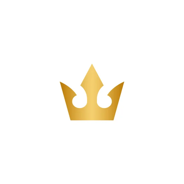 Illustratie Van Gouden Kroon Logo Pictogram Element — Stockvector