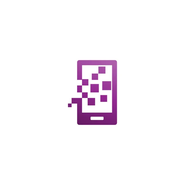 Abstract Mobile Phone Logo Icon Design Template — Stock Vector