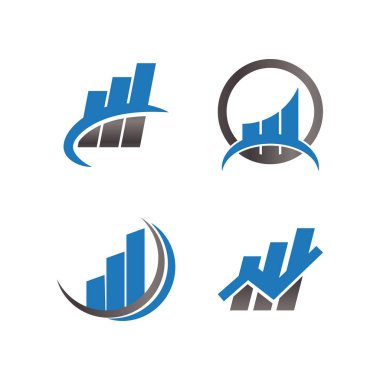 Logo simge tasarım şablonu vektör yükselen ekonomi