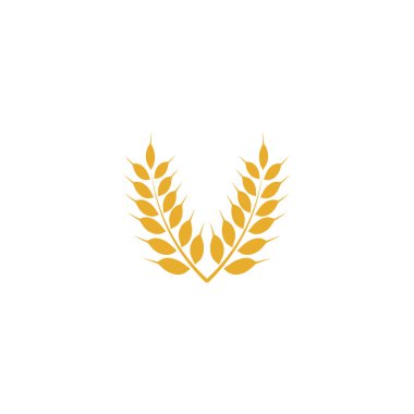 Buğday sarı logo simge tasarım şablonu vektör