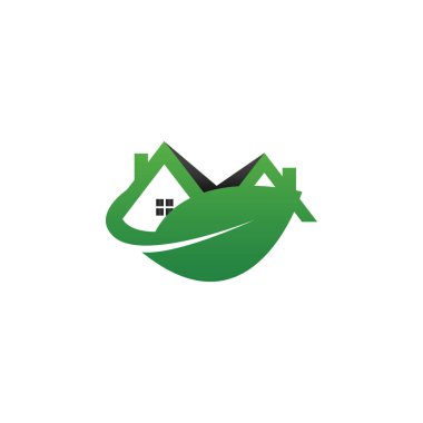 Ağaç evi logo simge grafik şablonu vektör öğesi