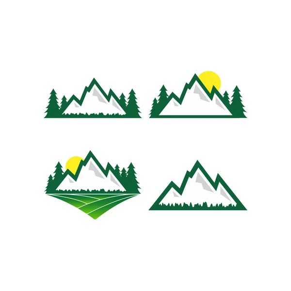 Mountain Nature Logo Design Template Vector Element — Stock Vector