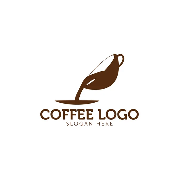 Kaffe Logo Ikon Design Mall Vektor Eps10 — Stock vektor