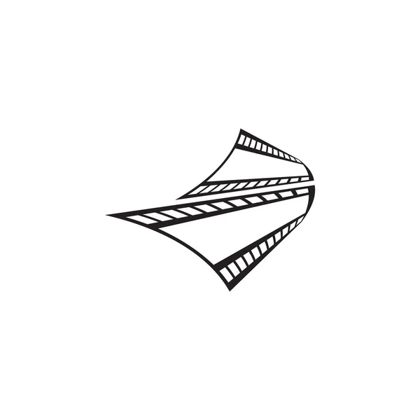 Illustration Filmremsan Reel Logo Ikon Mall — Stock vektor