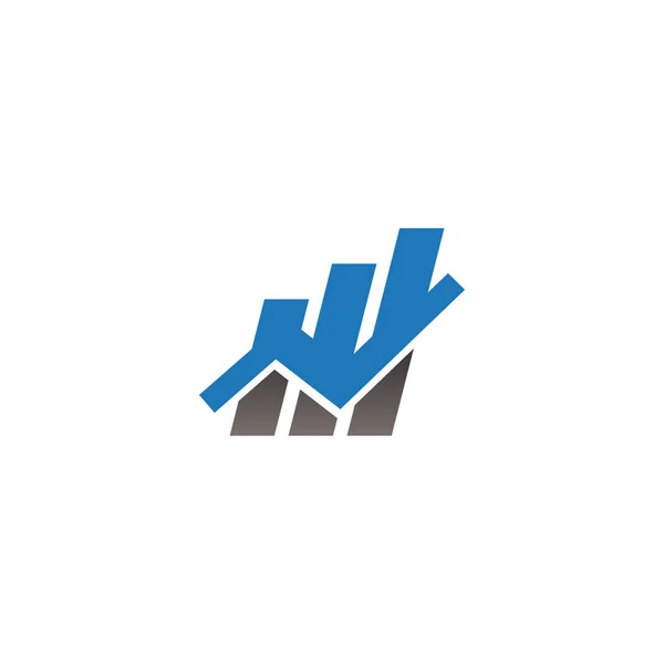Finansiering Stiger Bar Logo Ikon Design Mall Vektor — Stock vektor