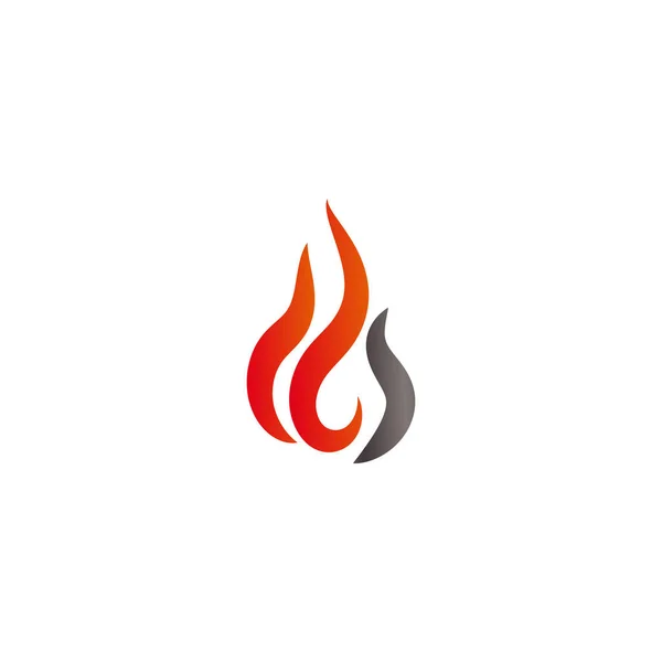 Feuer Und Flammen Logo Icon Design Template Vektor — Stockvektor