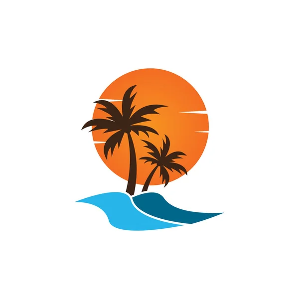 Ilustración Del Icono Del Logotipo Verano Elemento Vector Plantilla — Archivo Imágenes Vectoriales