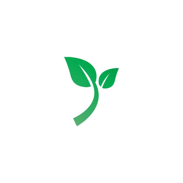 Modèle Conception Icône Logo Feuille Verte Vecteur — Image vectorielle