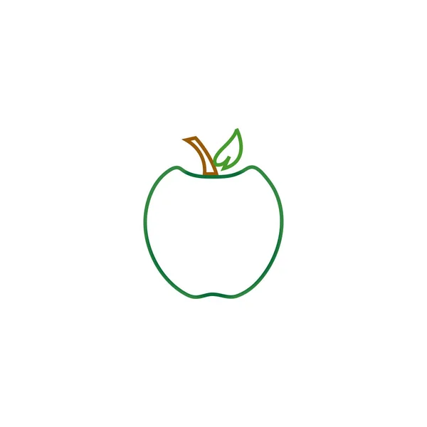 Zarys Owoców Logo Ikona Projekt Szablon Wektor Eps10 — Wektor stockowy