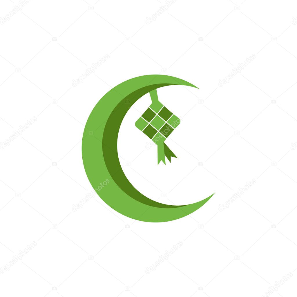 Ketupat eid al fitr ramadan illustration graphic design template