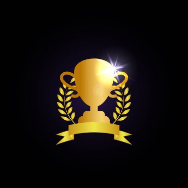 Trophy Kupası grafik şablonu vektör çizimi