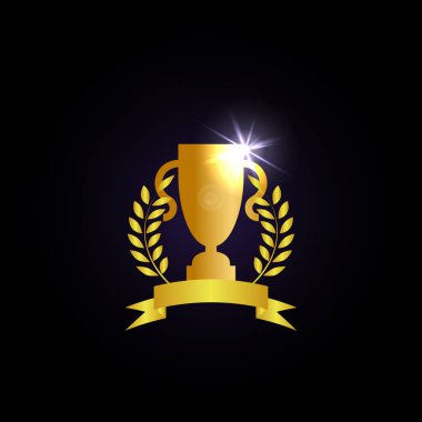 Trophy Kupası grafik şablonu vektör çizimi