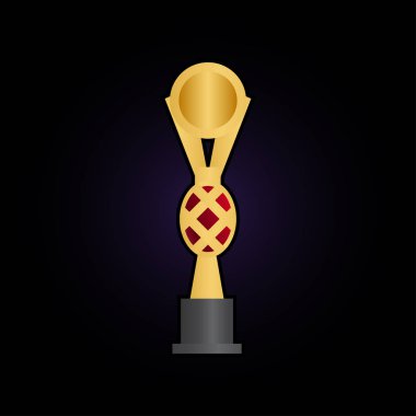 Trophy Kupası grafik şablonu vektör çizimi