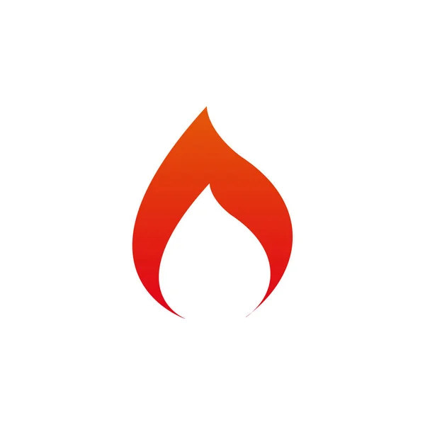 Elemento Vettoriale Icona Logo Rosso Fuoco — Vettoriale Stock