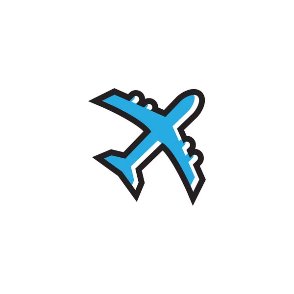 Illustration Aero Plane Graphic Template Vector — Stock Vector