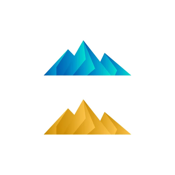 Illustration Elegant Low Poly Mountain Vector Element — Stock Vector