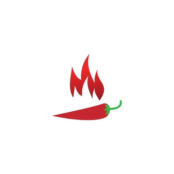 Ilustração Modelo Logotipo Vermelho Pimenta Quente —  Vetores de Stock