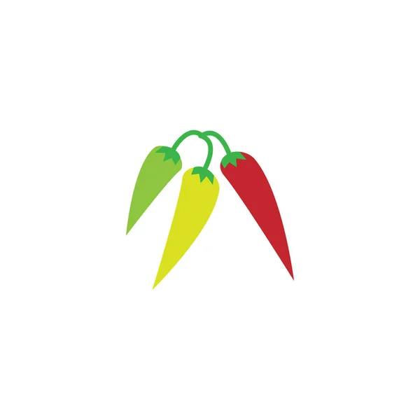 Ilustración Plantilla Logotipo Chile Rojo Picante — Vector de stock