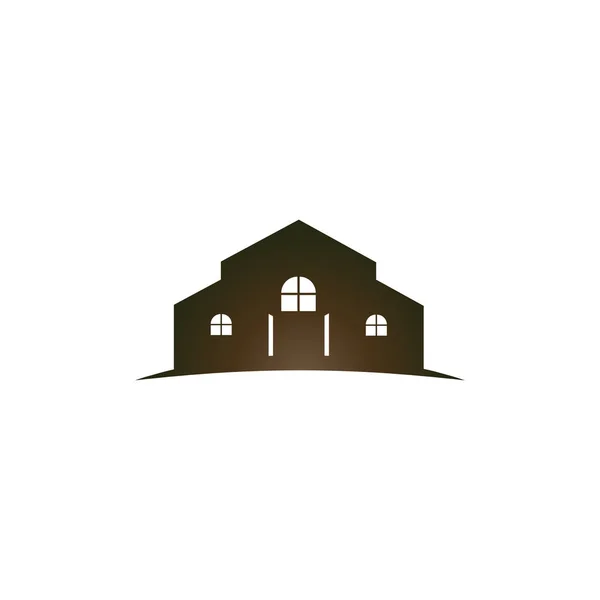 Elegante Vetor Modelo Logotipo Casa Imobiliária —  Vetores de Stock