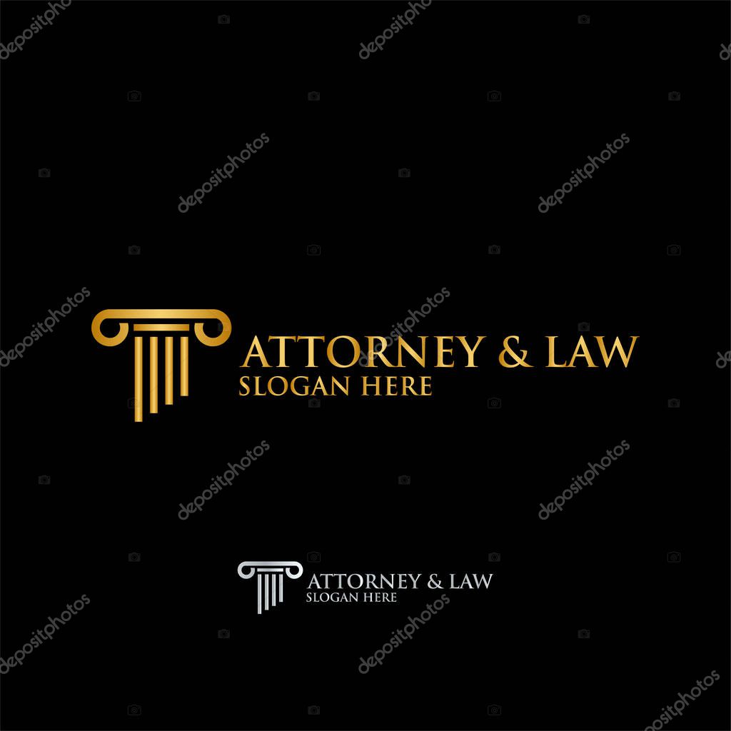 Abstract table attorney law logo template vector