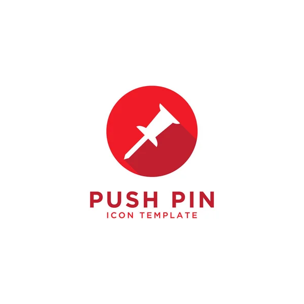 Ілюстрація Шаблону Дизайну Піктограм Push Pin — стоковий вектор