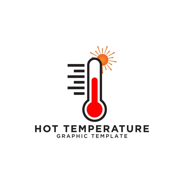 Illustratie Van Thermometer Logo Ontwerp Sjabloon Vector — Stockvector