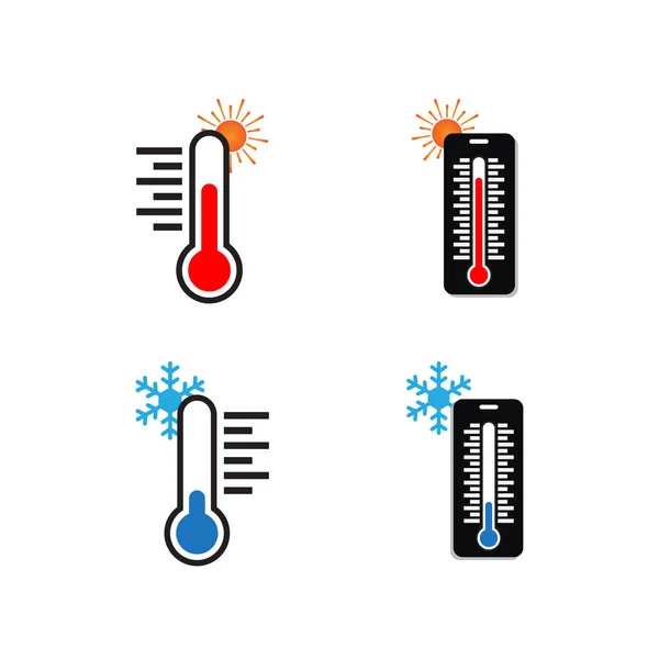 Ilustración Del Vector Plantilla Diseño Del Logotipo Del Termómetro — Archivo Imágenes Vectoriales