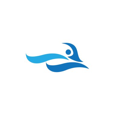 Soyut su dalgalar logo tasarım kavramı eps10
