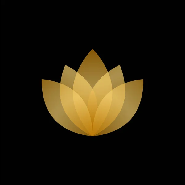 Altın ve şeffaf lotus logo tasarlamak