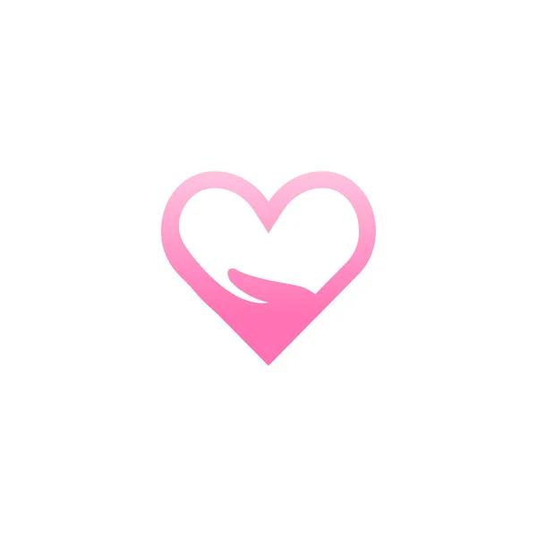 Illustration Der Liebe Haustier Logo Design Vorlage — Stockvektor