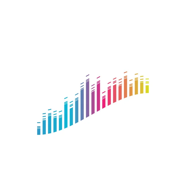 Kolorowy Muzyka Bary Wizualizacja Projektowanie Graficzne Szablonu — Wektor stockowy